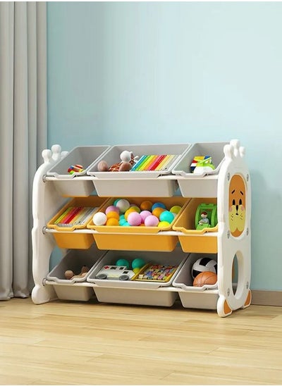 Buy Multi-layer Classification Plastic Kids Toy Storage Box Colorful Home Chest Toy Storage Organizer Shelf Rack in Saudi Arabia