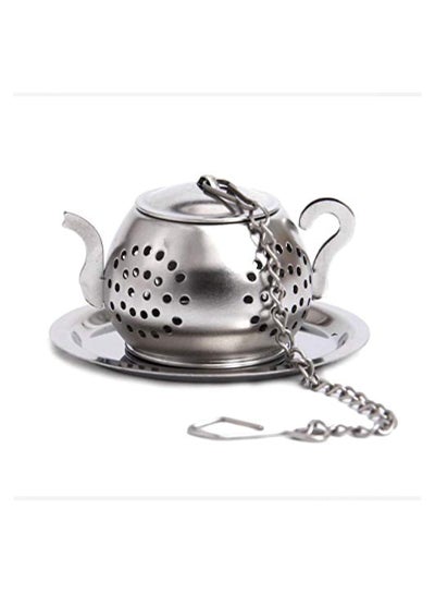 Buy Stainless Steel Tea Infuser Tea Leaf Filter Herbal Strainer Tea Bag Spice Soup Cooking Infuser in UAE