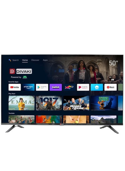 Buy Divaki 50 Inch LED UHD 4K Smart TV Powered by Android, Netflix, YouTube, Prime Video, HDMI, USB D-50CU7601V in UAE