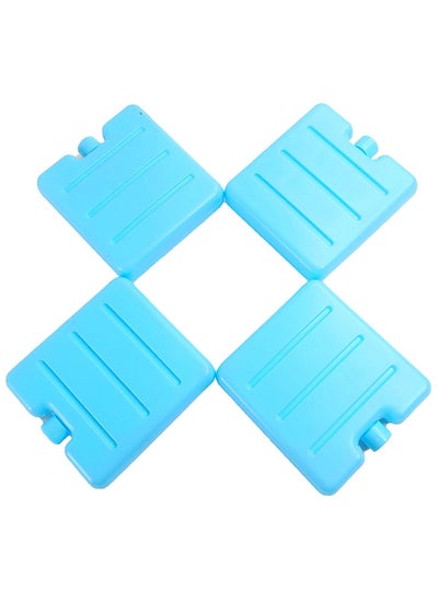 Buy Ice blocks Ice Packs for Lunch Boxes Cooler Ice Packs Long Lasting Lunch Ice Packs Slim Reusable Cool Packs for Cooler Freezer Ice Packs Stackable Square Design Blue (Set of 4) in Saudi Arabia