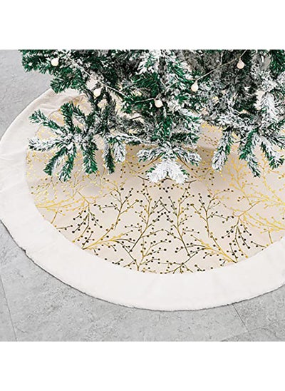 Buy Tree Skirt 48 Inches Suitable for New Year Party Holiday Decoration Christmas in UAE