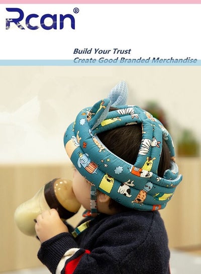 اشتري قبعة حماية رأس الطفل للأطفال الصغار خوذة أمان على شكل رسوم كرتونية خفيفة الوزن ناعمة تسمح بمرور الهواء مناسبة للأطفال الأولاد والبنات الزحف والمشي في السعودية