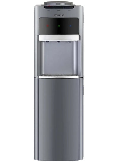 Buy Castle Water Dispenser,3 Taps,Top Loading, with Refrigerator,Silver-WD3055R in Egypt