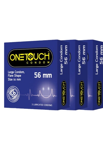 اشتري ONETOUCH Large 56 MM Condoms (3 Packs Of 3 Condoms) في مصر