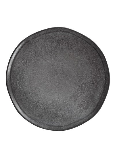 Buy Essential Round Shaped Easy Cleaning Ceramic Dinner Plate Dark Grey 26.5 cm R2100ESDG in Saudi Arabia