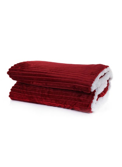 Buy Sherpa & Strip Flannel Double Blankets in Egypt