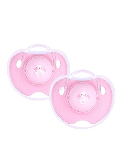 Buy Pacifier Silicone Flat Head 0+m -Pack of 2 in Saudi Arabia