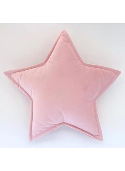 Buy Peach Cuddle Lush Star Cushion for Kids Room (40x40 cm, Pink) Europian Velvet Cushion for Kids, Luxury Kids Furnishing , Throw Pillow , Decorative Cot Cushion , Nursery Décor, Baby Pillows in Egypt