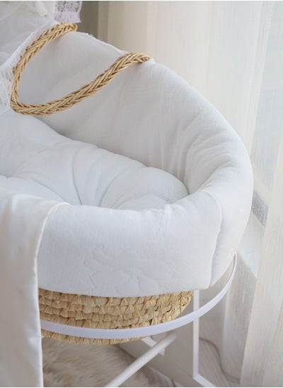 Buy Baby cradle, Moses basket, white, withrockingstand in Saudi Arabia