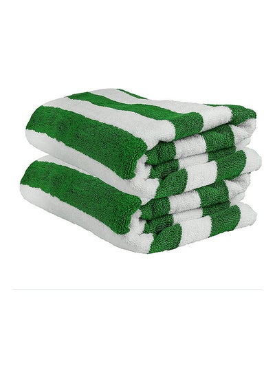 Buy 2 Pack Oversized Extra Large 100% Cotton Summer Pool Cabana Stripe Highly Absorbent And Soft Beach Towel Set in Saudi Arabia