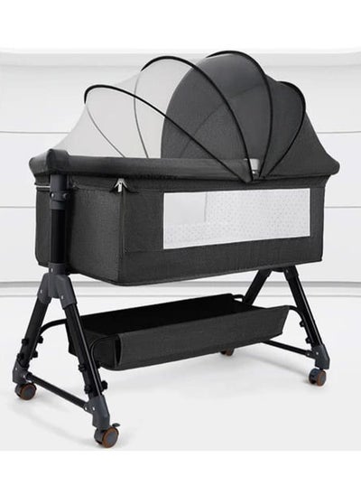 Buy Adjustable Baby Bassinet Bedside Crib With Mosquito Net in UAE