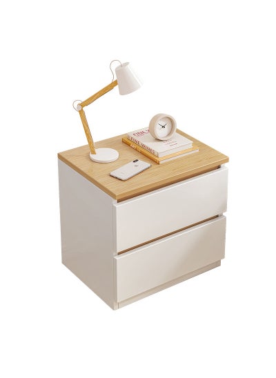 اشتري Sharpdo Nightstands Simple Modern Bedroom Bedside Table Solid Wood Minimalist Multi-function Light Luxury Style Bedside Storage Small Cabinet في السعودية