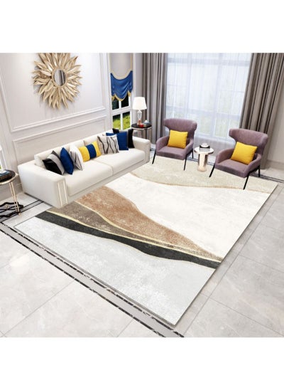 Buy Modern Area Rugs Simple Short Pile Carpet Living Room Bedroom Rug Anti Slip Floor Carpet Home Decor 160*230CM in UAE