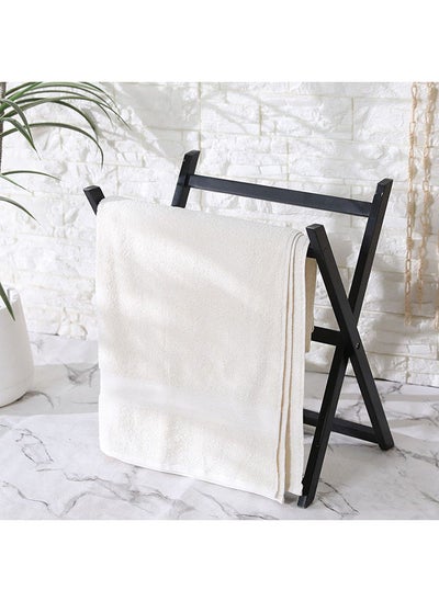 اشتري Finest Bath Sheet 100% Cotton Quick Dry Plush Bath Sheet Ultra Soft Highly Absorbent Daily Usage Towels For Bathroom L 150 x W 90 cm White في الامارات