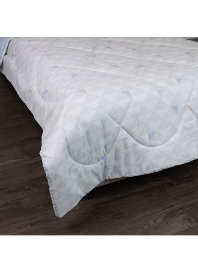 اشتري Malta Pixel 3-Pieces Printed Cotton Queen Comforter Set 240 x 200 cm في الامارات