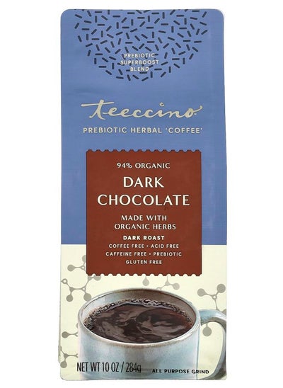 Buy Prebiotic Herbal Coffee Dark Chocolate Dark Roast Caffeine Free 10 oz (284 g) in UAE