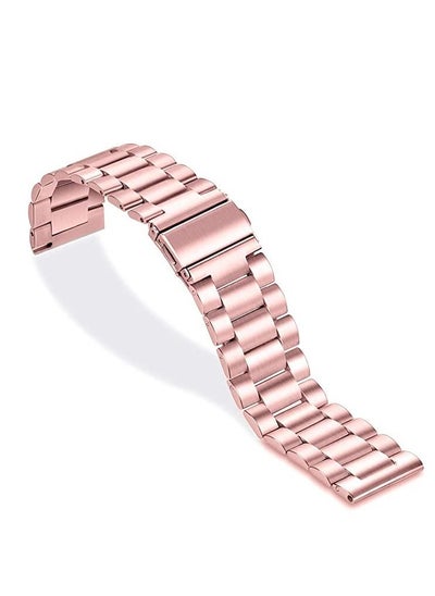 اشتري 20mm Metal Stainless Steel Band Luxurious  RoseGOLD Gold Strap في مصر