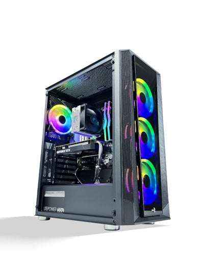 Buy Next Level Gaming PC - Intel Core i5-12400F 2.5GHz Processor | GTX 1650 8GB GPU | 16GB DDR4 RAM | 1TB NVMe SSD | RGB 4 Fan Case | Windows 11 Pro | Desktop Computer Tower in UAE