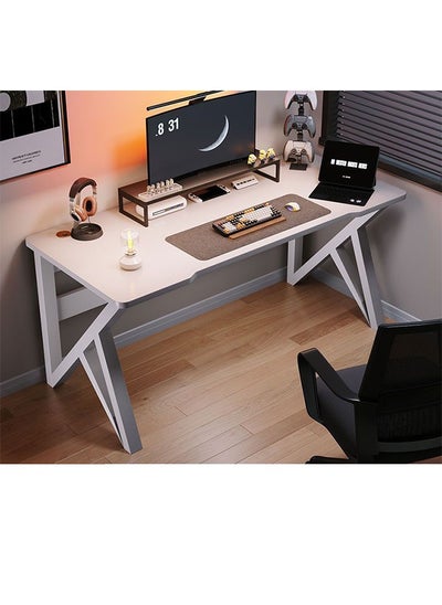 Buy White Gaming Desk Home Desk Student Writing Desk Bedroom Desk Work Desk, Easy To Install, Save Space in Saudi Arabia