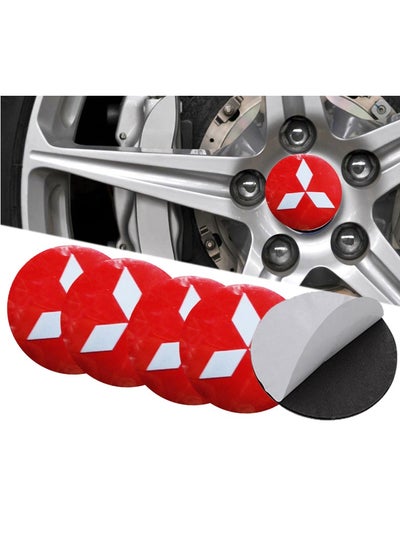 Buy 3D adhesive car hub hub cover rim sticker set-4pcs-suitable for Mitsubishi in Egypt