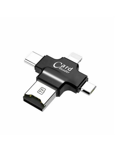 اشتري 4 في 1 قارئ بطاقة نوع C Micro USB محول في الامارات