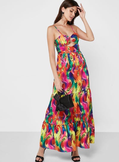 Buy Cutout Detail Strappy Dress in UAE