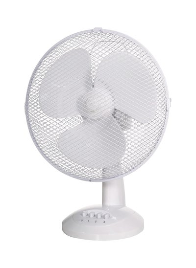 اشتري Table Fan Suitable For Offices, 3 Powerful Blades Adjustable Speed With Ultra-Stable Base - From Denx في السعودية