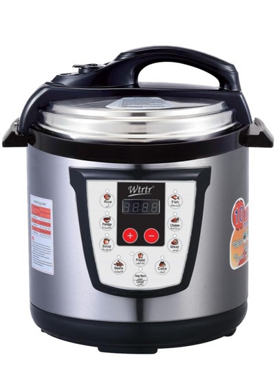 Buy Wtrtr 6 L electric pressure cooker Electric Pressure,1000W Slow, Rice Cooker, Yogurt, Cake Maker, Steamer and Warmer, Silver (1 year Warranty) in UAE