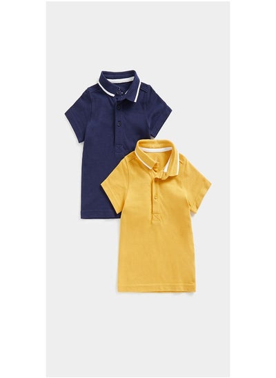 Buy Blue and Yellow Polo Shirts 2 Pack in UAE