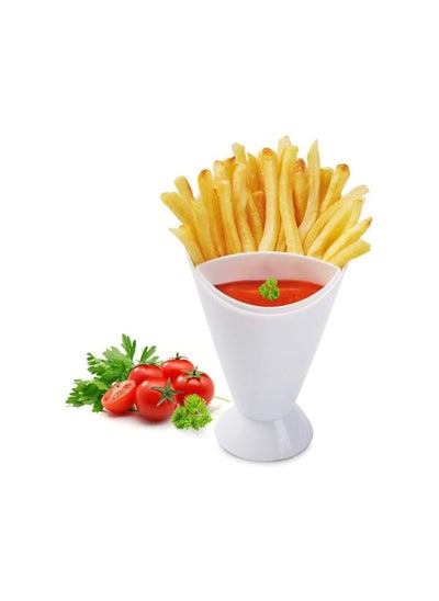 Buy Multi Purpose Imported Plastic French Fries and Dip Sauce Bowls Holder in Egypt