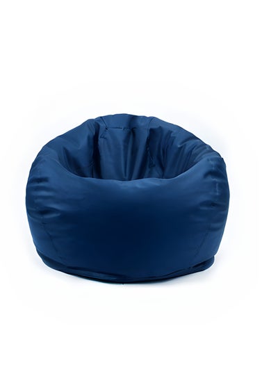 Buy Faux Leather Bean Bag With Polystyrene Beads Filling (XXL, - Navy Blue) in UAE