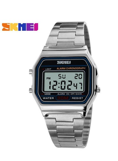 اشتري Watches for Men Stainless Steel Water Resistant Digital Watch 1123 Silver في السعودية