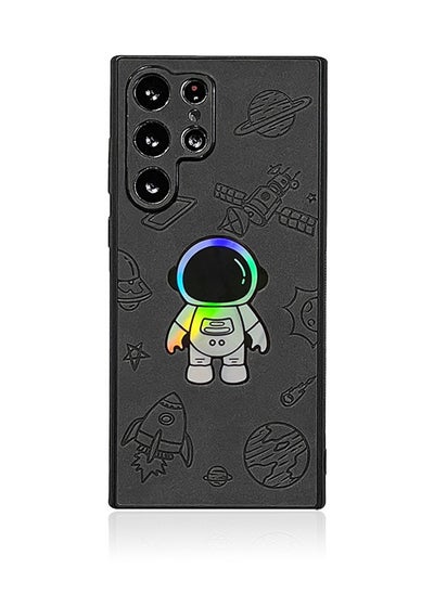 Buy Samsung Galaxy S24 Ultra Case Cover Shockproof Camera Len Protection Anti-scratch Comfortable Feel Anti-fingerprint Back Cover Cartoon Astronaut Shell Mobile Phone Accessories Protector in UAE