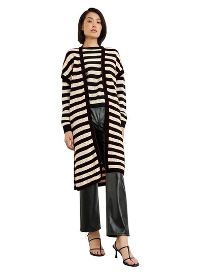 اشتري Long knitted waistcoat with sequin embellishment في مصر