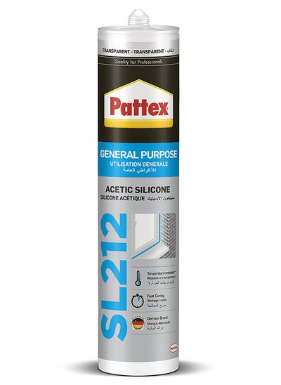 Buy Acetic Transparent Silicone Sealant, SL1212, 280 ml in UAE