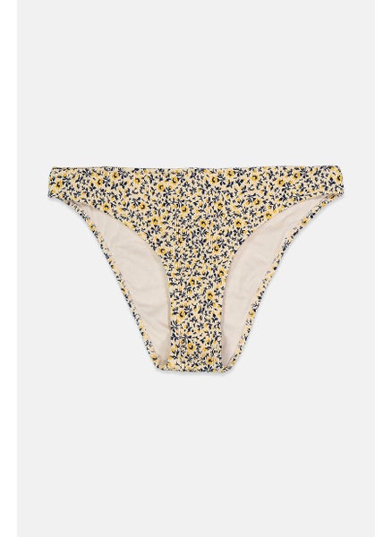 اشتري Women Pull On Floral Print Bikini Bottom. Yellow في السعودية