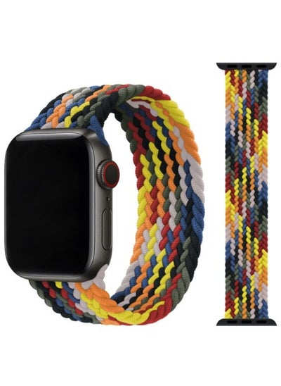 اشتري Replacement Strap Nylon Braided Solo Loop Band For Apple Watch Series 1/2/3/4/5/6/7/SE 42/44/45/49mm Size M في الامارات