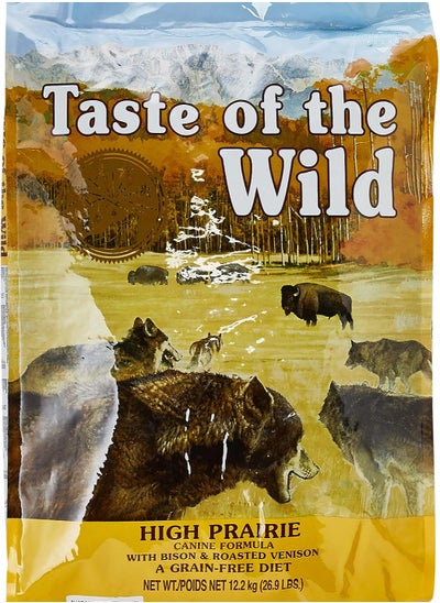 اشتري Taste of the Wild Grain Free Premium High Protein Dry Dog Food High Prairie Adult Roasted Bison & Roasted Venison - 12.2 KG في الامارات