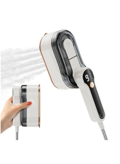 Buy Portable Travel Iron Clothes Steamer, 2 in 1 Handheld Steam Remover for Garments, 3 Steam Levels, 10s Fast Heat up, 150ml Water Tank, Lcd Screen in Saudi Arabia