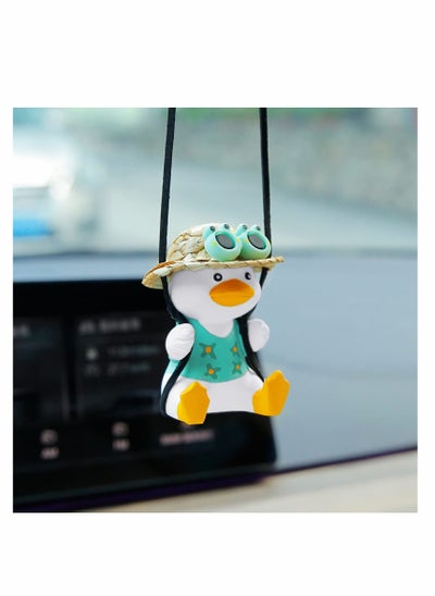 اشتري Cute Swing Duck Car Pendant Interior Rearview Mirrors Charms Ornament Room Decor for Home Indoor في الامارات