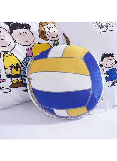 اشتري Volleyball Shaped Filled Cushion 35X35Cm - White في الامارات