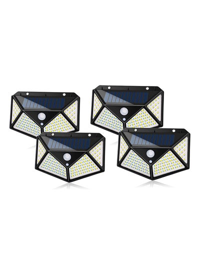 اشتري Addcool Solar Light Outdoor 100 LED Waterproof Security Wall Night Light With Motion Sensor 270° Wide Angle For Pathway Porch Yard Garage Garden Fence Walkway Driveway (4 Piece) في مصر