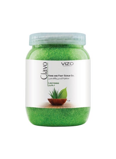 Buy VIZO Clavo Hand & Foot Scrub Gel Aloevera Brightening 1000ML in UAE