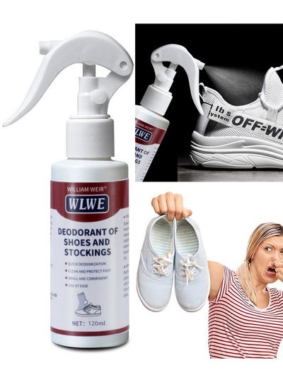 Buy 120ML Foot Care Shoe Odor Eliminator Deodorizer Spray And Removes Bad Smells Of Boots Heels Tennis Shoe Cleats Sneakers Ballet Shoe Sports Shoes And More in UAE