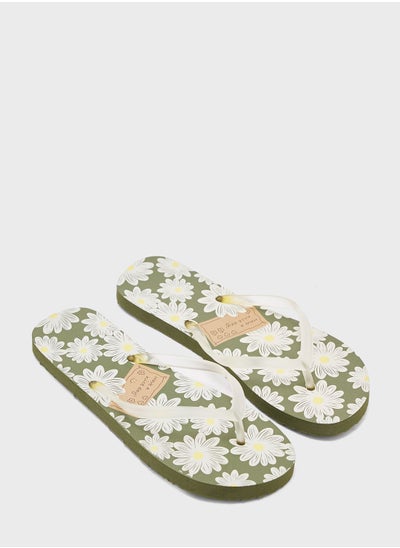 اشتري Floral Print Flip Flop في الامارات