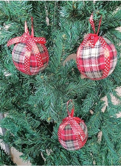 اشتري 3pcs 8cm Modern Christmas Tree Balls Ornaments Christmas Wedding Party Hanging Ornament Christmas Decoration في مصر