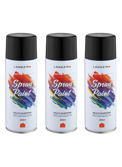 Buy Pack Of 3 Spray Paint Set - 39 Black in Saudi Arabia