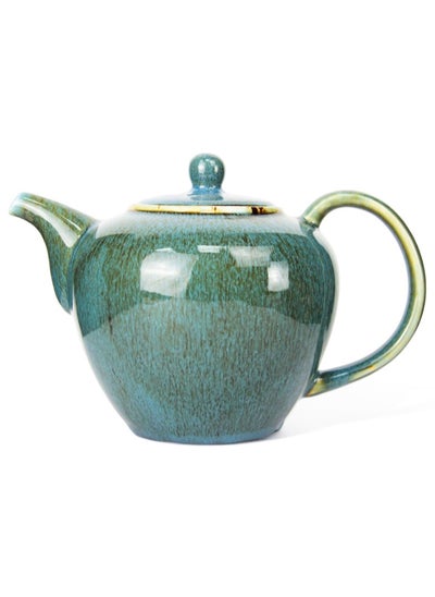 اشتري Porcelain BTQ Enus Teapot for Gift Home Tea Lovers Men Women 1.2L Blue في الامارات