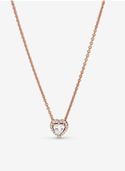 Buy Pandora Sparkling Heart Halo Pendant Collier Necklace for Women in UAE