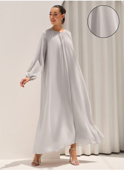 اشتري Chiffon Jalabiya with Volume Sleeves في السعودية